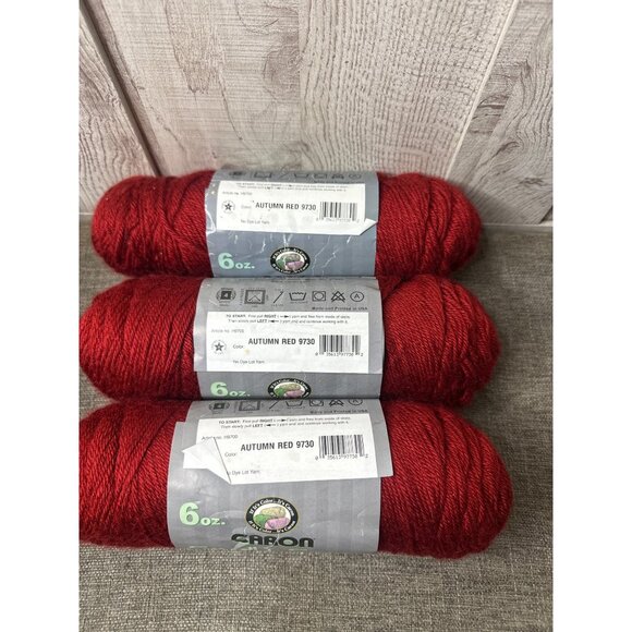 Mainstays & Caron Simply Soft Acrylic Yarn Bundle Mixed Lot Black Pink Burgundy - Picture 7 of 15